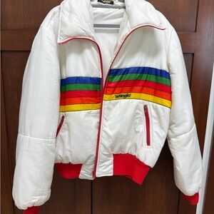 80s Wrangler Multicolor Striped White Jacket